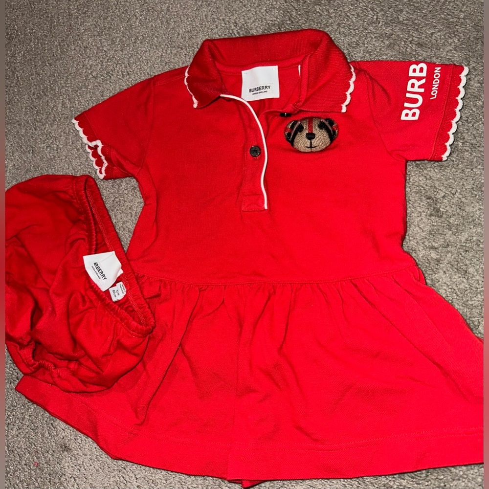 Burberry baby girl red dress